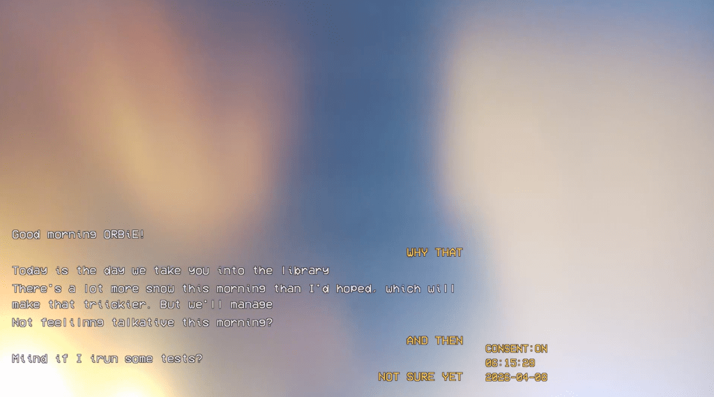 Text from keyboard input overlaid on a blurry and unrecognizable background.